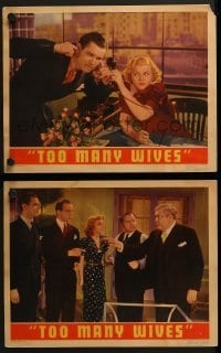 2h971 TOO MANY WIVES 2 LCs 1937 Anne Shirley, John Morley, great images of top cast!