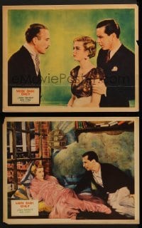 2h985 WEEK ENDS ONLY 2 LCs 1932 sexy Joan Bennett and Ben Lyon, pre-Code love triangle!