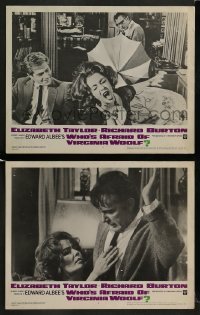 2h988 WHO'S AFRAID OF VIRGINIA WOOLF 2 LCs 1966 Elizabeth Taylor, Richard Burton, Mike Nichols