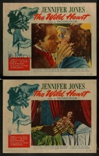 2h991 WILD HEART 2 LCs 1952 Jennifer Jones' fox has Gone to Earth, Powell & Pressburger!