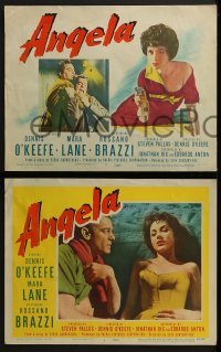 2h025 ANGELA 8 LCs 1955 Dennis O'Keefe, Rossano Brazzi, sexy bad girl Mara Lane!