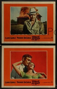 2h042 BAND OF ANGELS 8 LCs 1957 images of beautiful slave mistress Yvonne De Carlo, w/ Clark Gable!