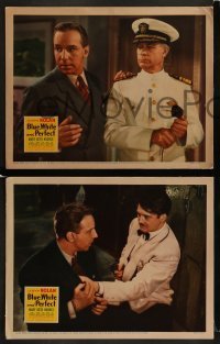 2h678 BLUE, WHITE & PERFECT 3 LCs 1941 Lloyd Nolan as Detective Michael Shayne, George Reeves!