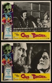 2h098 CRY OF THE BANSHEE 8 LCs 1970 close up of Vincent Price in intense battle!