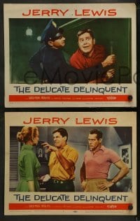 2h588 DELICATE DELINQUENT 4 LCs 1957 wacky teen Jerry Lewis, Darren McGavin, Martha Hyer, Ivers!