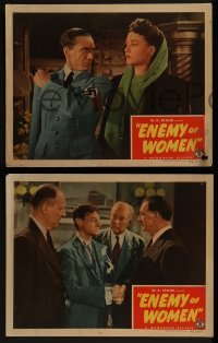 2h698 ENEMY OF WOMEN 3 LCs 1944 crazy doctor Joseph Goebbels BEFORE he became a Nazi!