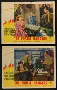 2h601 FOREST RANGERS 4 LCs 1942 Fred MacMurray, sexy Paulette Goddard & Lynne Overman!