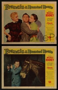 2h484 FRANCIS IN THE HAUNTED HOUSE 6 LCs 1956 Mickey Rooney w/Francis the talking mule!