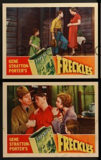 2h603 FRECKLES 4 LCs 1935 Virginia Weidler & Tom Brown in a thrilling romance of the Limberlost!