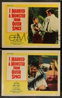 2h722 I MARRIED A MONSTER FROM OUTER SPACE 3 LCs 1958 Gloria Talbott, Tom Tryon, sci-fi horror!!