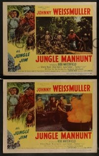 2h726 JUNGLE MANHUNT 3 LCs 1951 Johnny Weissmuller as Jungle Jim, safari into savagery!