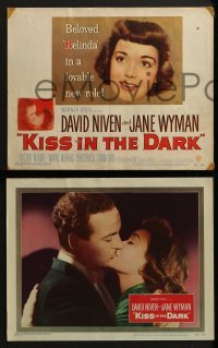 2h212 KISS IN THE DARK 8 LCs 1949 David Niven in between Jane Wyman and older woman!