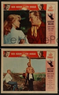 2h216 LAST SUNSET 8 LCs 1961 Rock Hudson, Kirk Douglas, Dorothy Malone, directed by Robert Aldrich!
