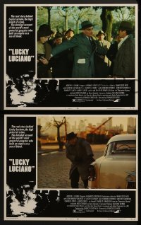 2h226 LUCKY LUCIANO 8 LCs 1974 Francesco Rosi directed, gangster action scenes!
