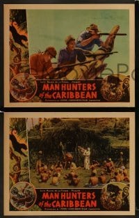 2h730 MAN HUNTERS OF THE CARIBBEAN 3 LCs 1938 Andre Roosevelt, wild jungle , animal images and art!