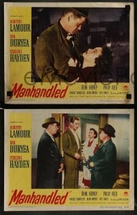 2h631 MANHANDLED 4 LCs 1949 sexy Dorothy Lamour, Dan Duryea, Sterling Hayden, film noir!