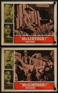 2h235 McLINTOCK 8 LCs 1963 great western images of John Wayne, Maureen O'Hara, Yvonne De Carlo!