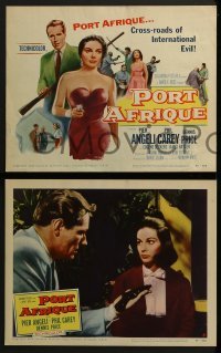2h273 PORT AFRIQUE 8 LCs 1956 great images of Phil Carey, sexy Pier Angeli, Dennis Price!