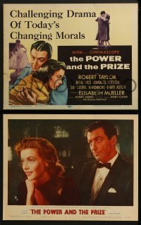 2h275 POWER & THE PRIZE 8 LCs 1956 Robert Taylor & Elisabeth Mueller deal w/today's changing morals!
