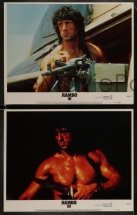 2h287 RAMBO III 8 LCs 1988 Sylvester Stallone returns as John Rambo, Richard Crenna