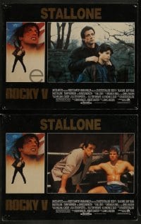 2h304 ROCKY V 8 LCs 1990 Sylvester Stallone, John G. Avildsen boxing sports sequel, cool images!