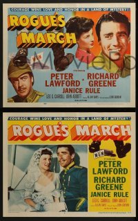 2h306 ROGUE'S MARCH 8 LCs 1952 Peter Lawford, Janice Rule & Richard Greene in a land of mystery!
