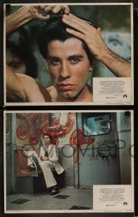 2h760 SATURDAY NIGHT FEVER 3 int'l LCs 1977 great images of disco dancer John Travolta!