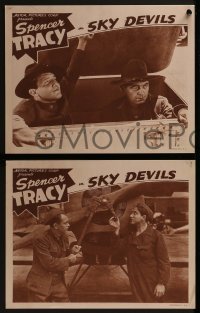 2h453 SKY DEVILS 7 LCs R1938 Howard Hughes, great images of Spencer Tracy, Ann Dvorak, Boyd!