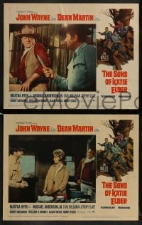 2h342 SONS OF KATIE ELDER 8 LCs 1965 John Wayne, Dean Martin, Michael Anderson Jr., Martha Hyer!