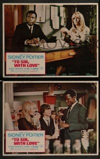 2h383 TO SIR, WITH LOVE 8 LCs 1967 Sidney Poitier's the teacher who had to tame turned-on teens!