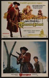 2h558 TREASURE ISLAND 5 LCs R1975 Bobby Driscoll, Robert Newton as pirate Long John Silver!