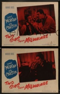 2h778 TWO GUYS FROM MILWAUKEE 3 LCs 1946 Dennis Morgan, Jack Carson, Joan Leslie, Janis Paige