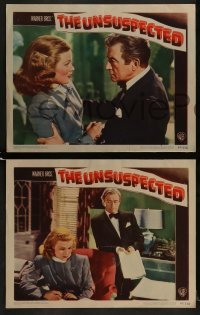 2h782 UNSUSPECTED 3 LCs 1947 Joan Caulfield, Claude Rains, you can't forsee it, you can't forget it!