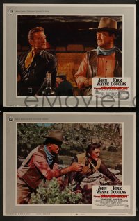 2h405 WAR WAGON 8 LCs 1967 great images of cowboys John Wayne & Kirk Douglas!