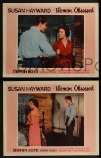 2h467 WOMAN OBSESSED 7 LCs 1959 Best Actress Academy Award Winner Susan Hayward, Stephen Boyd