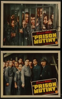 2h506 YOU CAN'T BEAT THE LAW 6 LCs 1943 Edward Norris, Jack LaRue, Milburn Stone, Prison Mutiny!