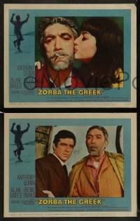 2h668 ZORBA THE GREEK 4 LCs 1965 Anthony Quinn & Eleni Anousaki, directed by Michael Cacoyannis!