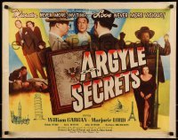 2j524 ARGYLE SECRETS 1/2sh 1948 film noir from the world's most sinister best-seller!