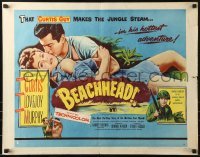 2j535 BEACHHEAD style A 1/2sh 1954 Marine Tony Curtis makes the jungle steam with Mary Murphy!