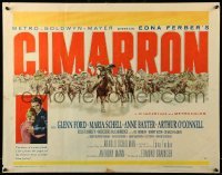 2j577 CIMARRON style A 1/2sh 1960 directed by Anthony Mann, Glenn Ford, Maria Schell, cool art!