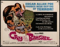 2j591 CRY OF THE BANSHEE 1/2sh 1970 Edgar Allan Poe probes new depths of terror, cool artwork!