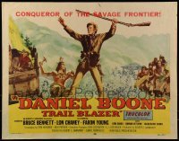 2j596 DANIEL BOONE TRAIL BLAZER 1/2sh 1956 art of Bruce Bennett, conqueror of the savage frontier!