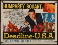2j600 DEADLINE-U.S.A. 1/2sh 1952 newspaper editor Humphrey Bogart, best journalism movie ever!