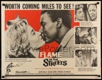 2j629 FLAME IN THE STREETS 1/2sh 1961 John Mills, Sylvia Syms, interracial romance!