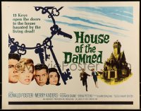 2j682 HOUSE OF THE DAMNED 1/2sh 1963 13 keys open the doors to the house haunted by the dead!