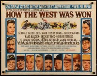 2j685 HOW THE WEST WAS WON style B 1/2sh 1964 John Ford epic, Reynolds, Gregory Peck & all-star cast