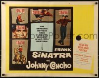 2j701 JOHNNY CONCHO style B 1/2sh 1956 images of cowboy Frank Sinatra full-length & on horseback!