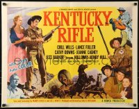 2j706 KENTUCKY RIFLE style A 1/2sh 1955 with his wits, weapons & women he faced victory or sudden death!