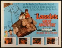 2j715 LASSIE'S GREAT ADVENTURE 1/2sh 1963 most classic Collie dog & boy in hot air balloon!