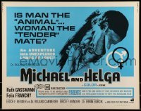 2j758 MICHAEL & HELGA 1/2sh 1969 an adventure into the unexplored lands of love, is man an animal?